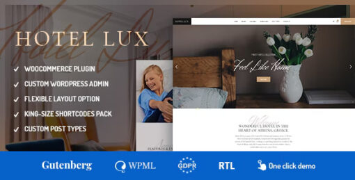 Hotel Lux Theme- Resort & SPA WordPress Theme