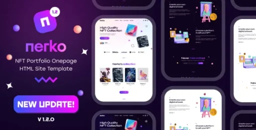 Nerko - NFT Portfolio WordPress Gpl Theme
